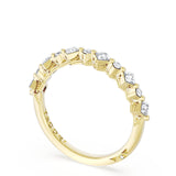 Tacori Wedding Band Tacori 18k Yellow Gold Square Step-Cut and Round Diamond Band