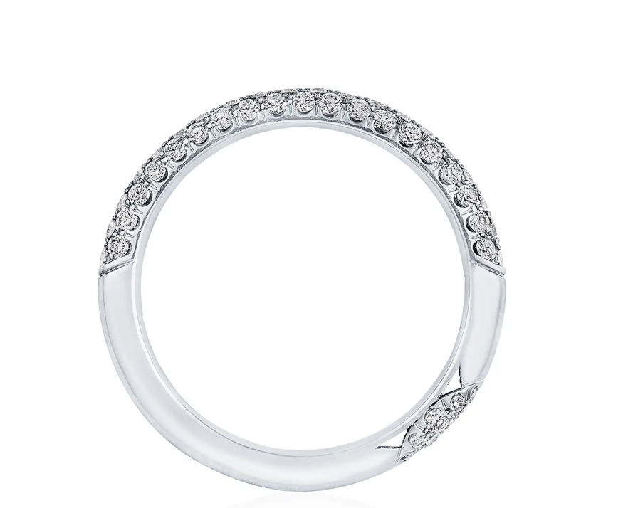 Tacori Wedding Band Tacori Platinum "Founder's Collection RoyalT Triple Row" Diamond Wedding Band 6.5