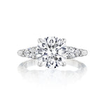 Tacori Engagement Ring Tacori Platinum Round and Marquis Three-Stone Mounting