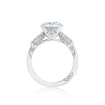 Tacori Engagement Ring Tacori Platinum Round and Marquis Three-Stone Mounting