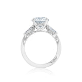 Tacori Engagement Ring Tacori Platinum Round and Marquis Three-Stone Mounting