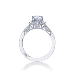 Tacori Engagement Ring Tacori Simply Tacori Platinum Oval and Cadillac Diamond Three-Stone Mounting