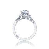 Tacori Engagement Ring Tacori Simply Tacori Platinum Oval and Cadillac Diamond Three-Stone Mounting