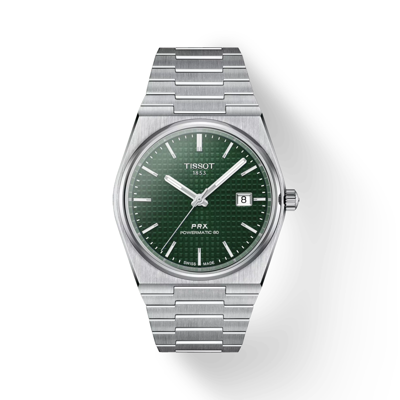 ほぼ未使用　TISSOT PRX 緑ダイヤル ステンレス　機械式 Tissot PRX Powermatic 80, Green Dial, 40mm (T1374071109100