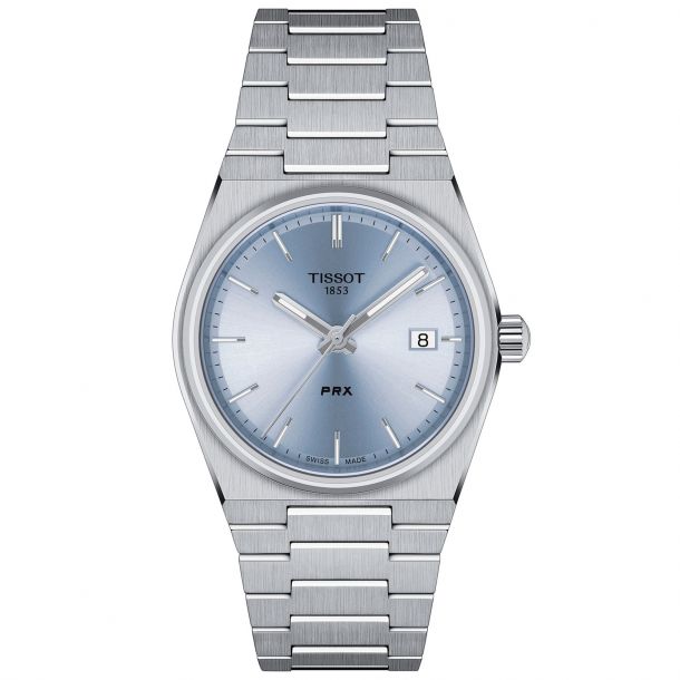 Tissot Luxury Unisex Blue PRX 35mm Swiss Quartz Analog Watch Onesize The Collective