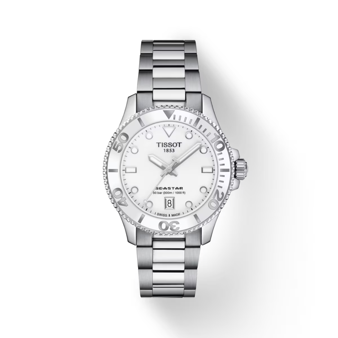 Tissot Quartz Seastar 1000 White Dial 36mm T1202101101100 – Springer