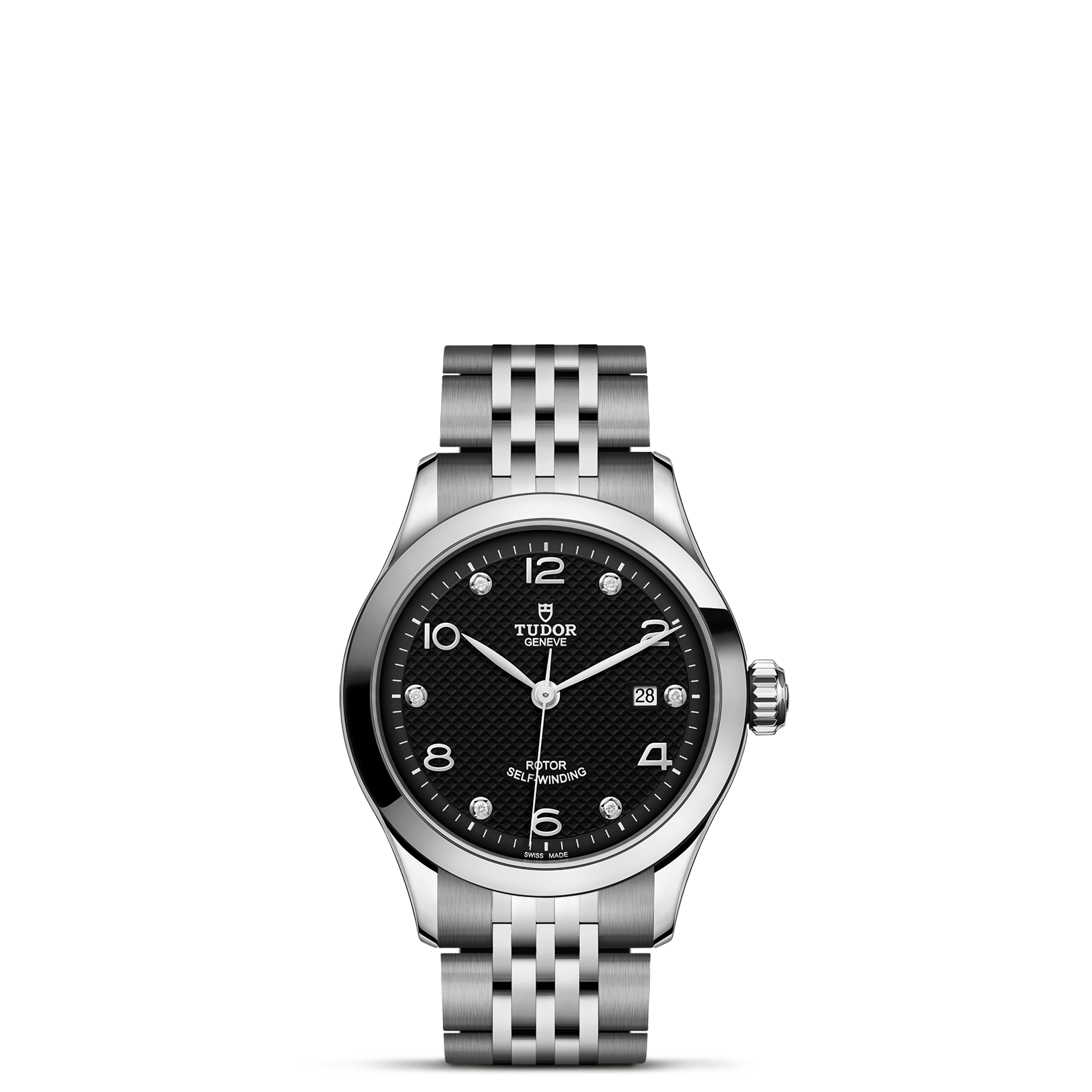 TUDOR Watch TUDOR 1926 28mm Black Dial, Stainless Steel Bracelet (M91350-0004)
