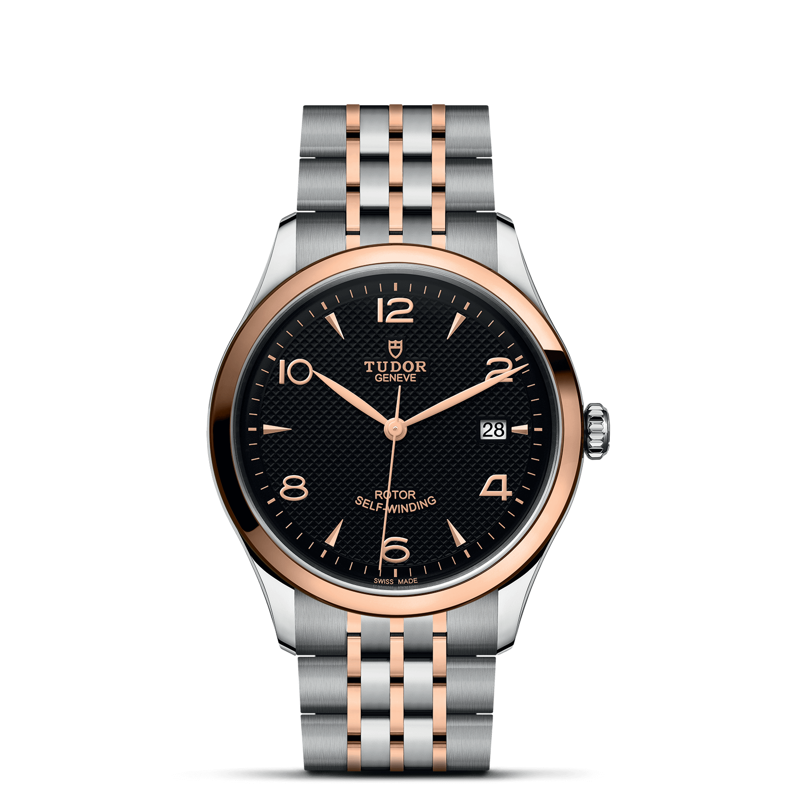 TUDOR Watch TUDOR 1926 39mm Steel Case, Black Dial, Steel and Rose Gold Bracelet (M91551-0003)