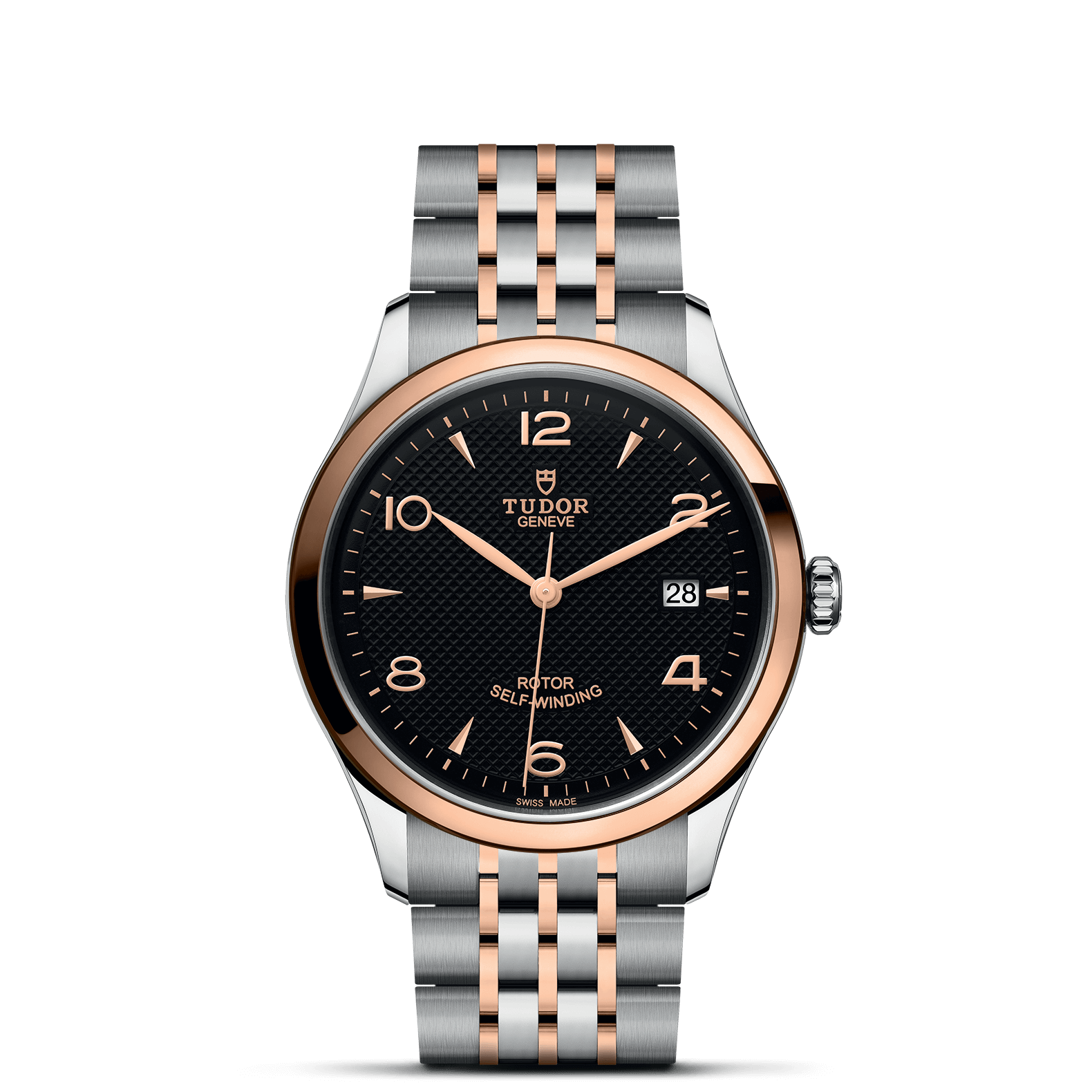 TUDOR 1926 39mm Case, Black Dial, Steel and Rose Gold Bracelet