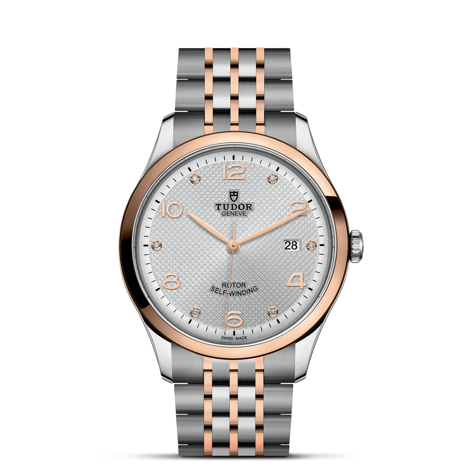 TUDOR Watch TUDOR 1926 41mm Silver Diamond Dial, Two Tone Bracelet (M91651-0002)