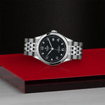 TUDOR Watch TUDOR 36mm Black Diamond Set Dial, Stainless Steel Bracelet (M91450-0004)
