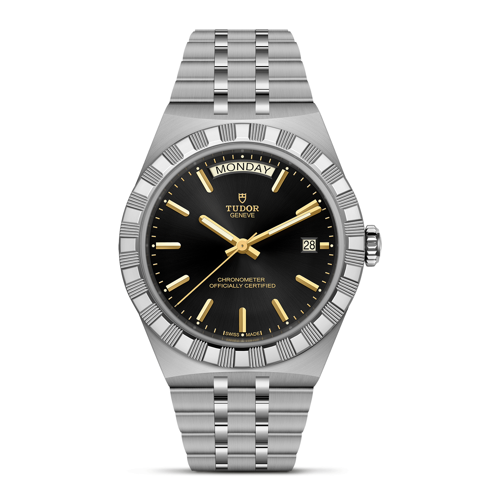 TUDOR 40mm TUDOR Royal Black Dial, Stainless Steel Bracelet