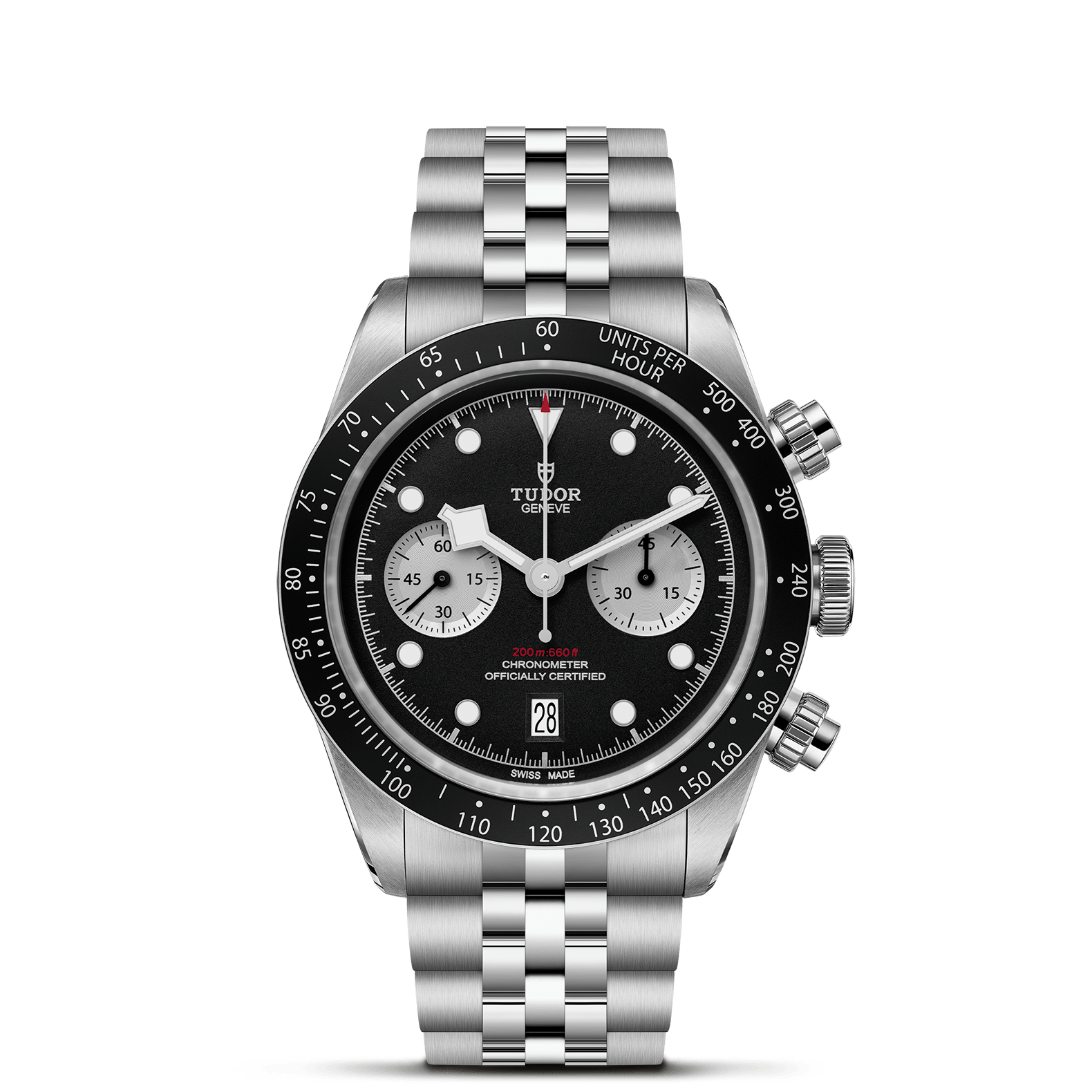 TUDOR Watch TUDOR Black Bay Chrono, Black Dial, Steel Bracelet (M79360N-0013)