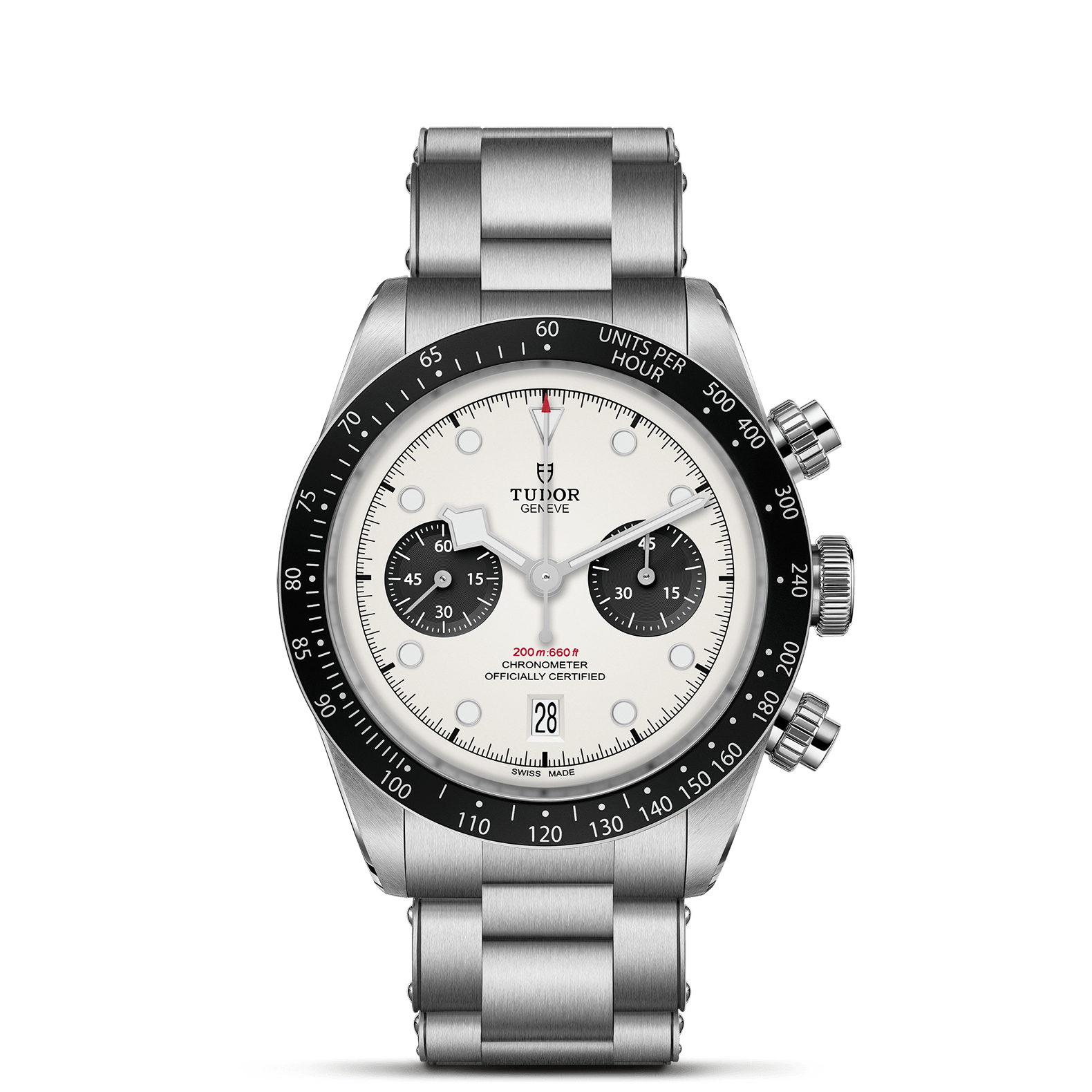 TUDOR Watch TUDOR Black Bay Chrono, Opaline Dial, Steel Bracelet (M79360N-0012)