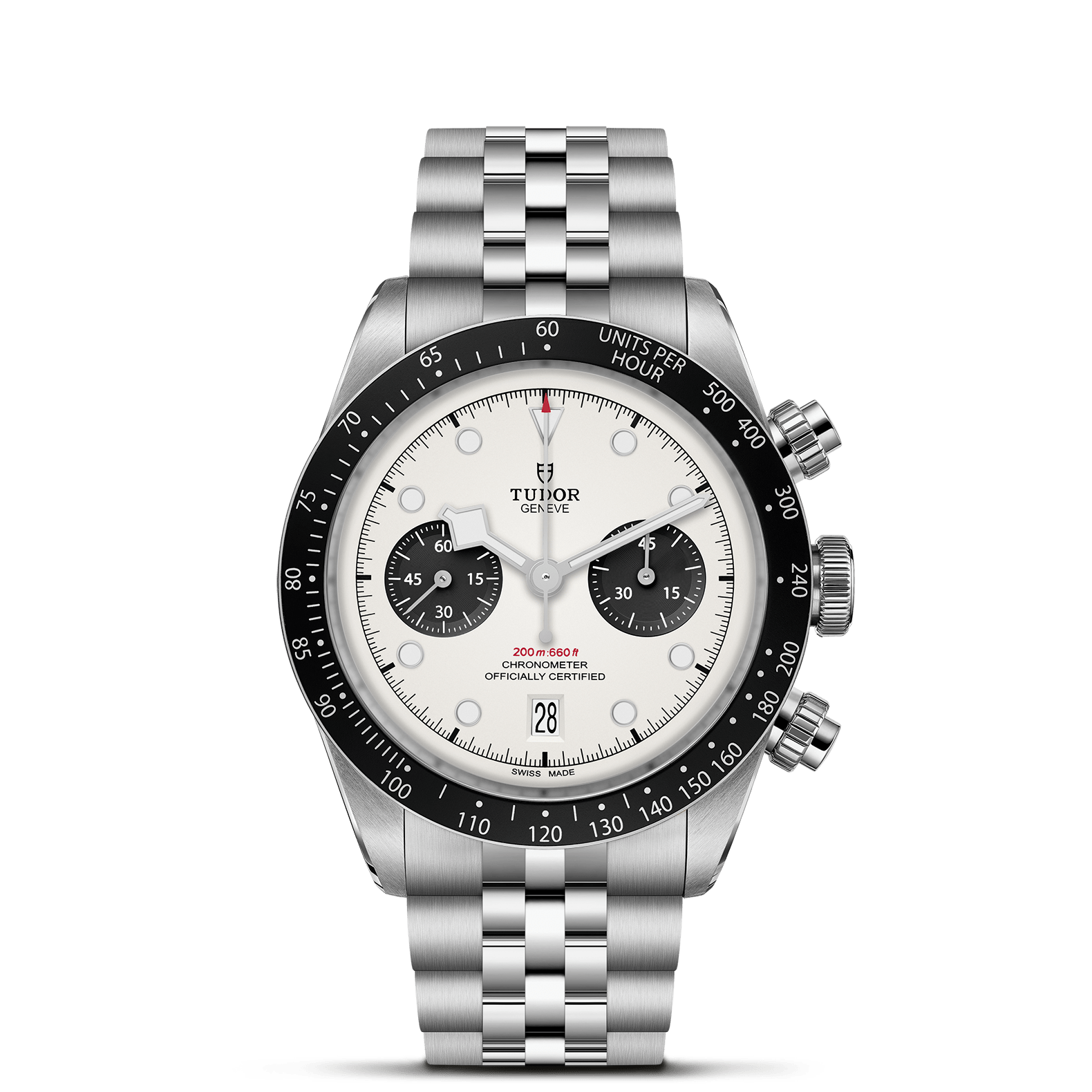 TUDOR Watch TUDOR Black Bay Chrono, Opaline Dial, Steel Bracelet (M79360N-0014)