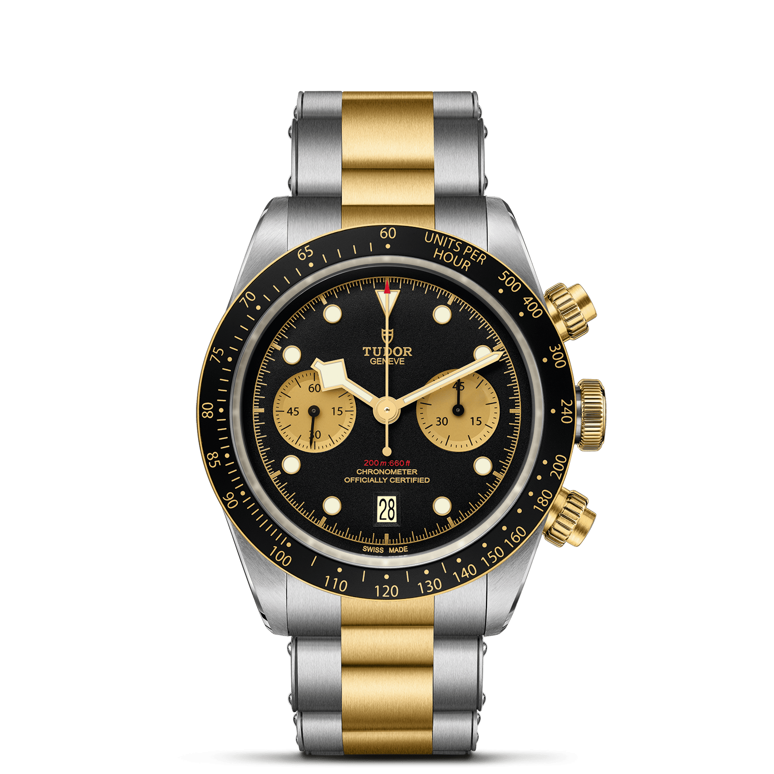 TUDOR Watch TUDOR Black Bay Chrono S&G 41mm Black Dial, Two Tone Bracelet (M79363N-0001)