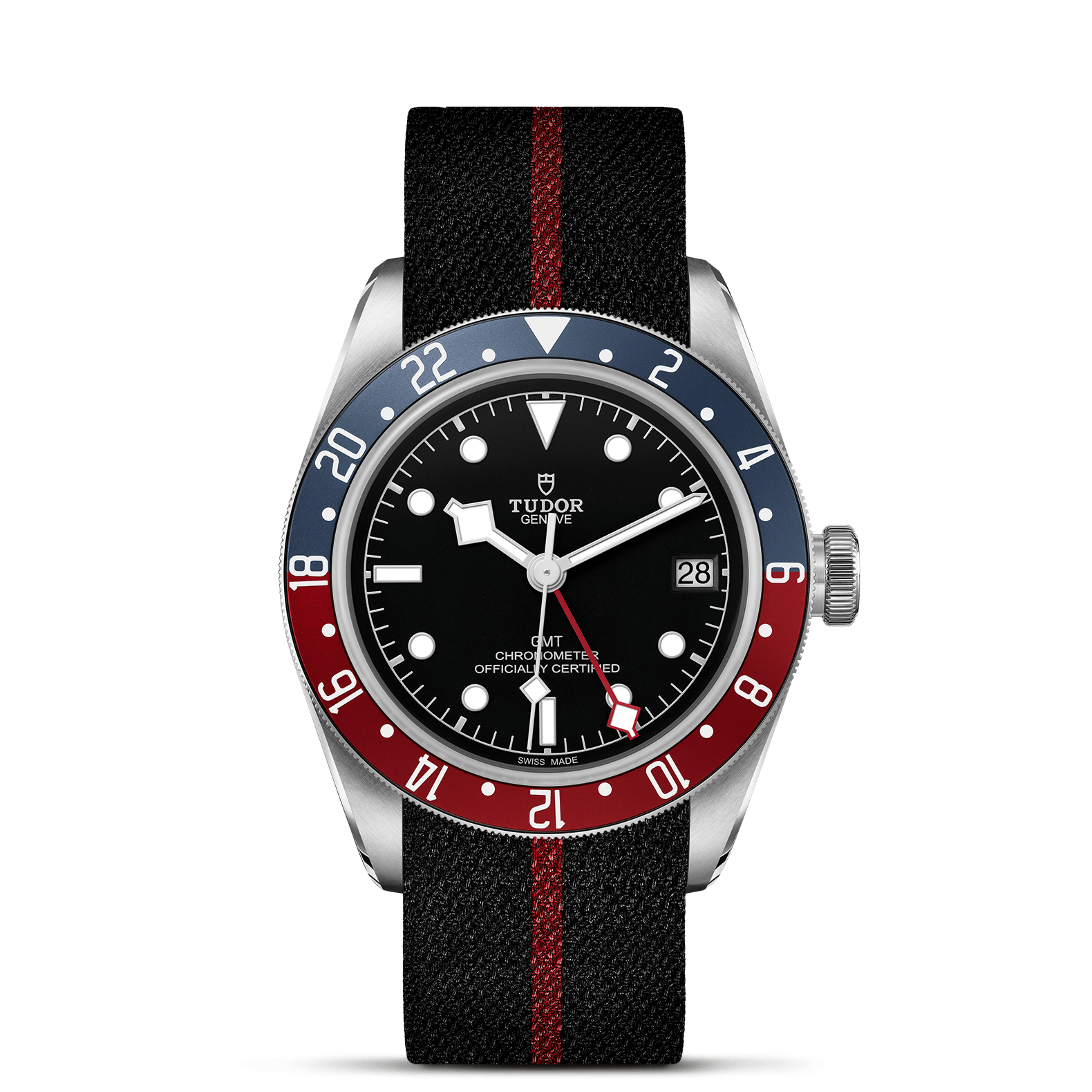 TUDOR Watch TUDOR Black Bay GMT 41mm Black Dial, Fabric Strap (M79830RB-0003)