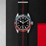 TUDOR Watch TUDOR Black Bay GMT 41mm Black Dial, Fabric Strap (M79830RB-0003)