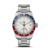 TUDOR Watch TUDOR Black Bay GMT 41mm Case, White Opaline Dial, Steel Bracelet (M79830RB-0010)