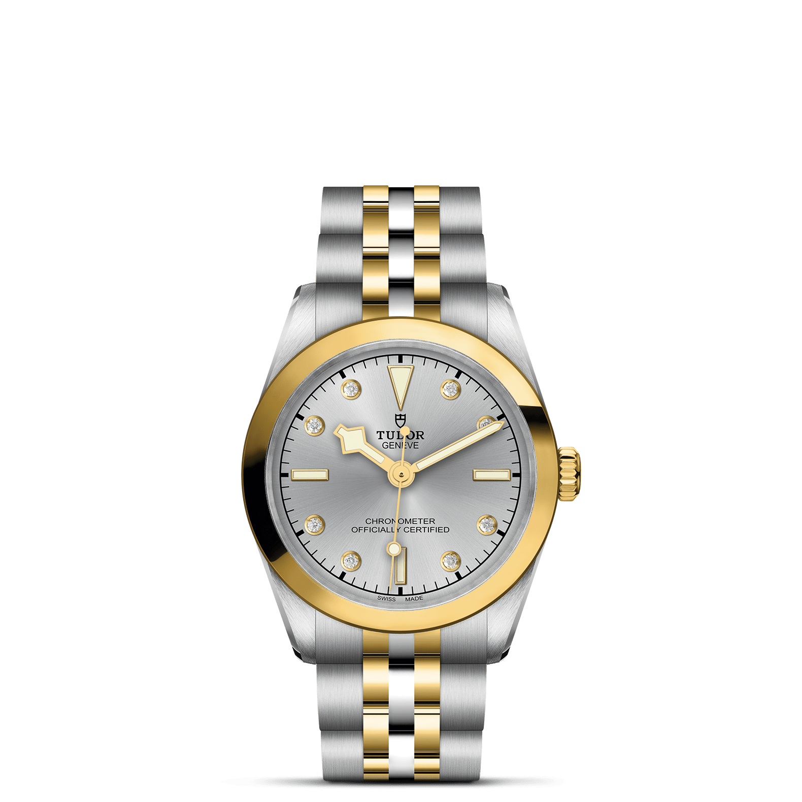 TUDOR Watch TUDOR Black Bay One 31mm S&G Silver Diamond Dial, Two Tone Bracelet (M79603-0007)