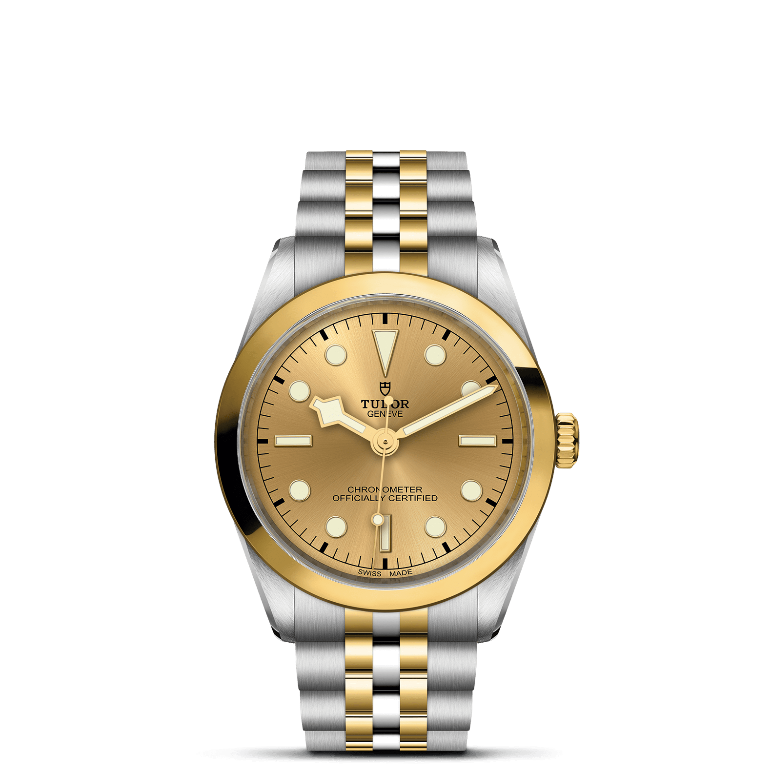 hiroJUTTA NEUMANN HERMES D7 TUDOR Black Bay One 36mm S&G Champagne Dial, Two Tone Bracelet