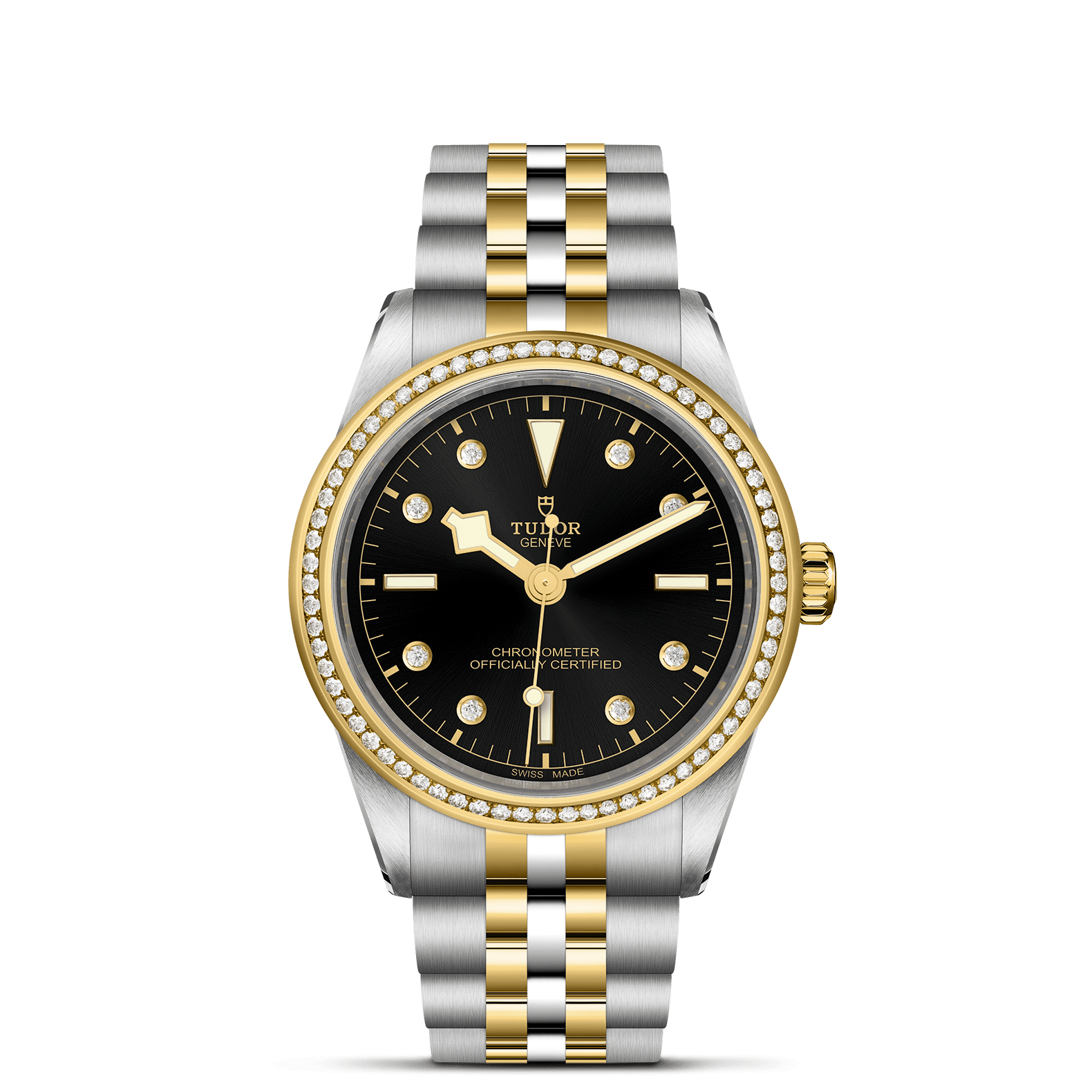 TUDOR Black Bay One 39 S&G Black Diamond Dial, Two Tone Bracelet