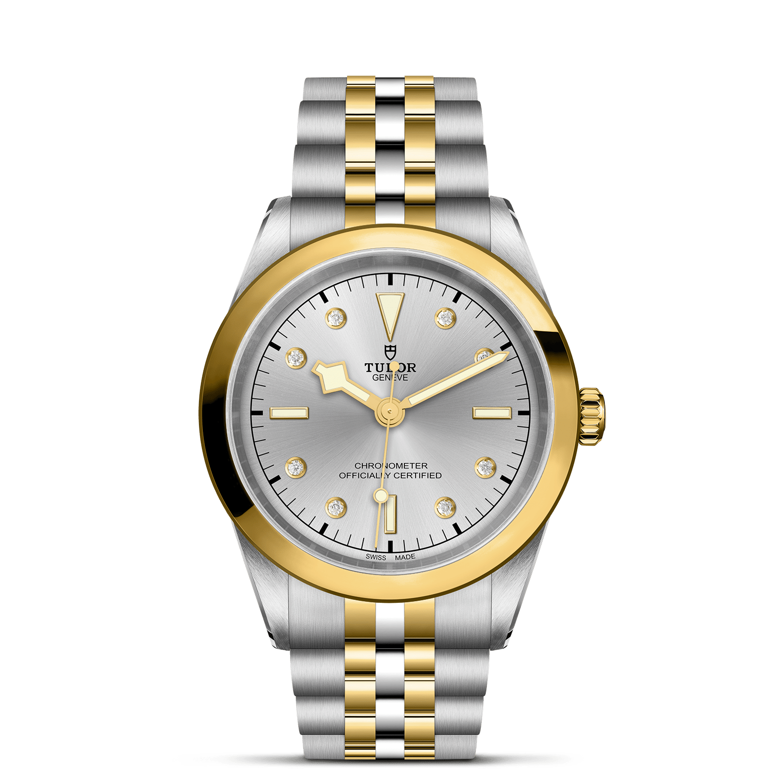 TUDOR Watch TUDOR Black Bay One 41mm S&G Silver Diamond Dial, Two Tone Bracelet (M79683-0007)