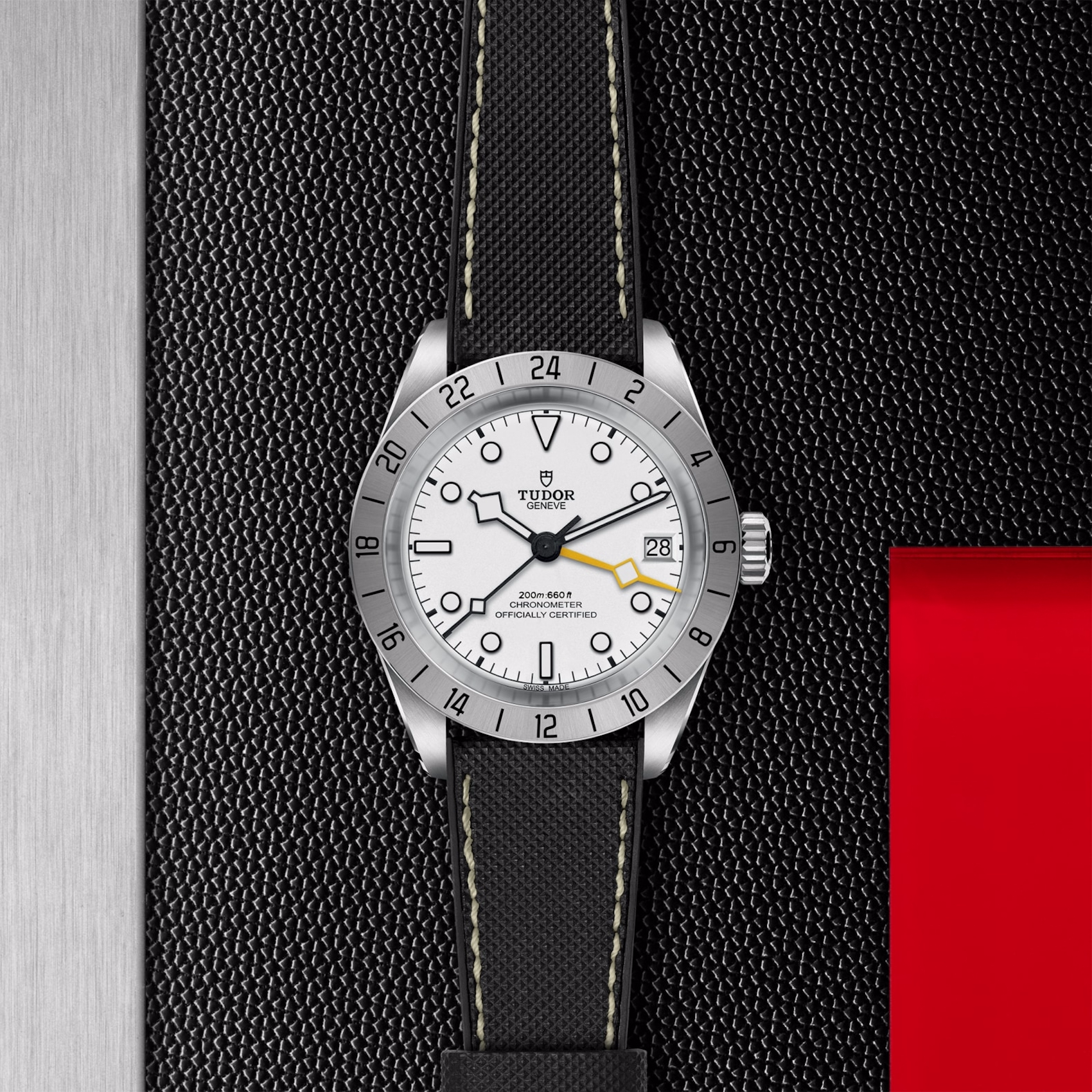 TUDOR Watch TUDOR Black Bay Pro, White Dial, Hybrid Rubber and Leather Strap (M79470-0006)