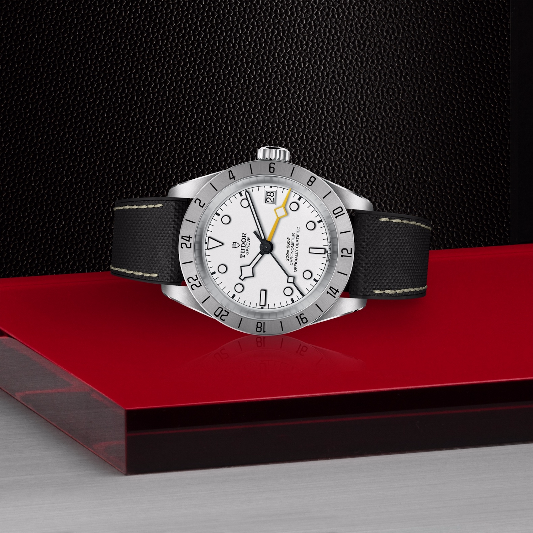 TUDOR Watch TUDOR Black Bay Pro, White Dial, Hybrid Rubber and Leather Strap (M79470-0006)