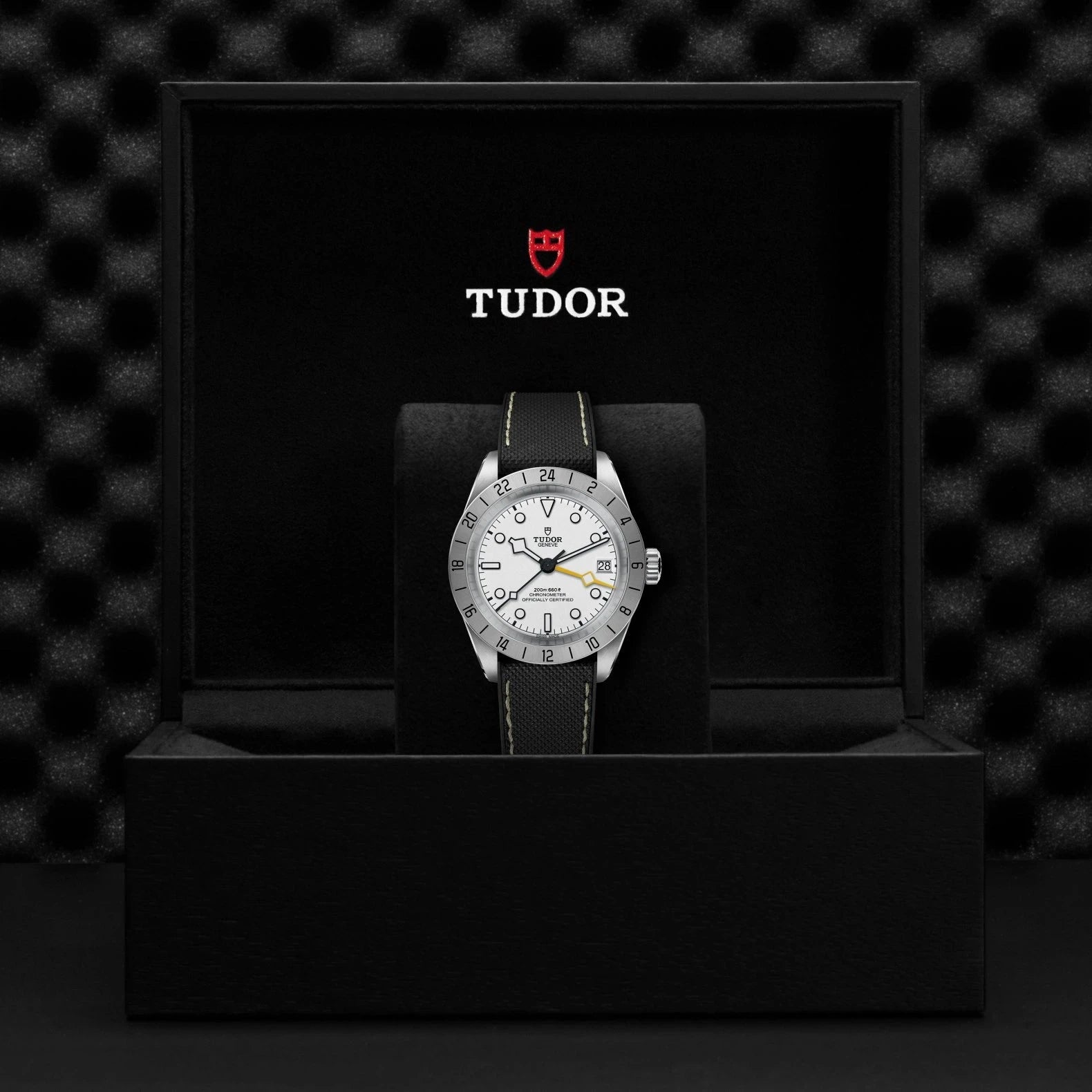 TUDOR Watch TUDOR Black Bay Pro, White Dial, Hybrid Rubber and Leather Strap (M79470-0006)