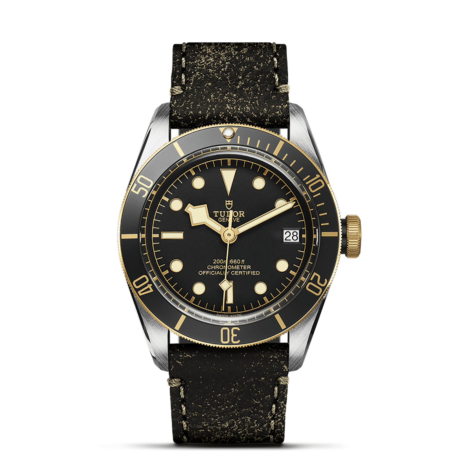 TUDOR Watch TUDOR Black Bay S&G Black Dial, Leather Strap (M79733N-0007)