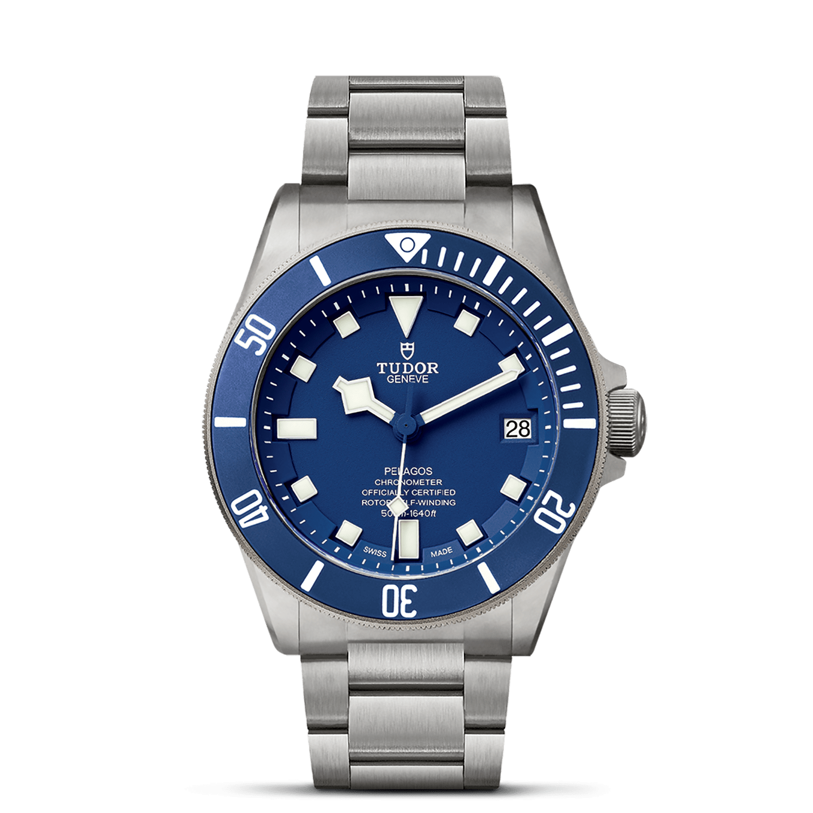 TUDOR Pelagos 42mm Case, Blue Dial, Titanium Bracelet (M25600TB