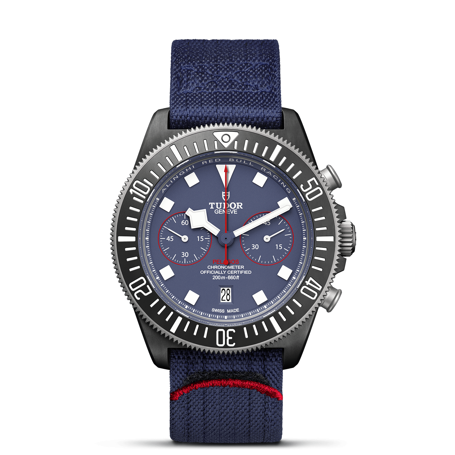 TUDOR Watch TUDOR Pelagos FXD Chrono, Blue Dial, Blue Fabric Strap (M25807KN-0001)