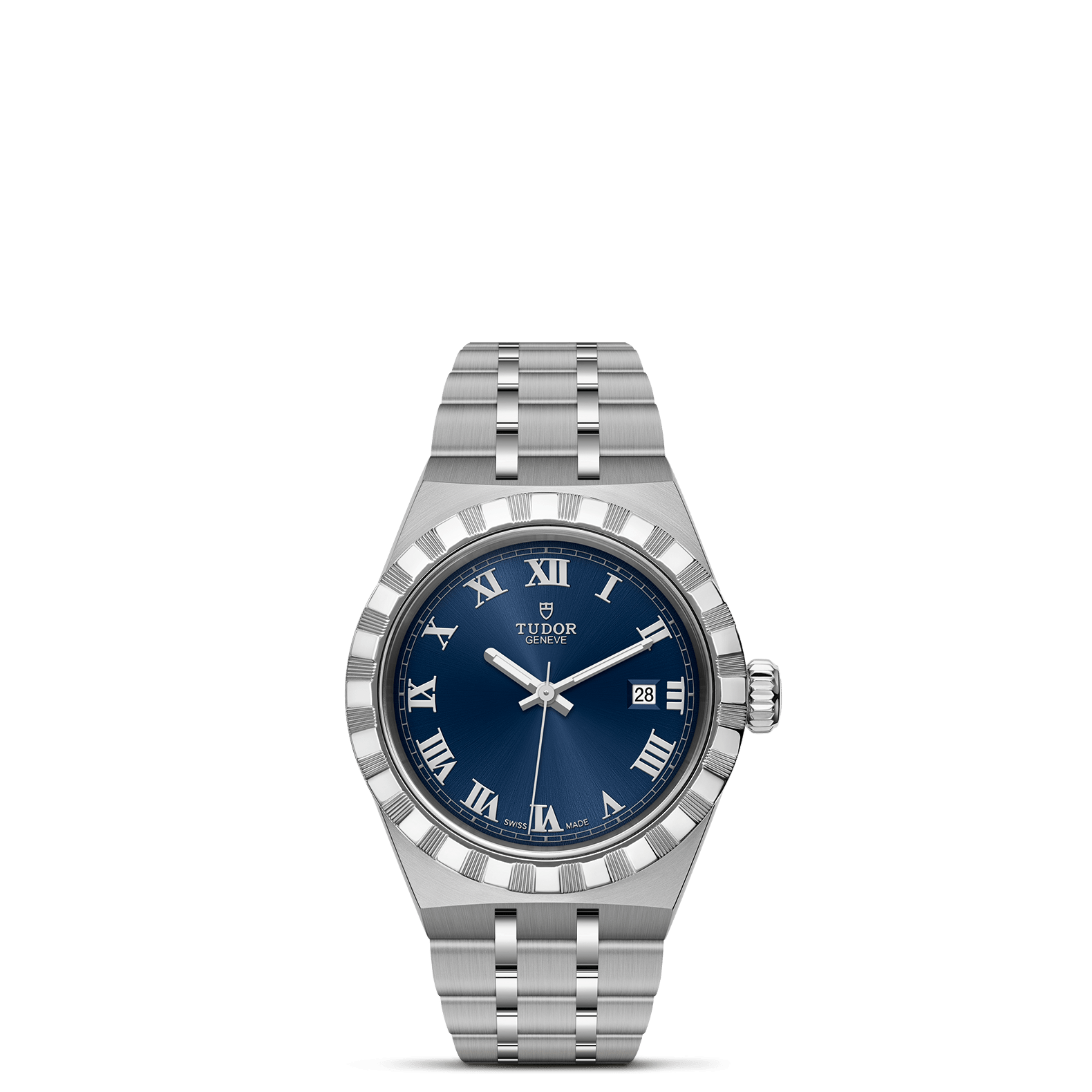 TUDOR Watch TUDOR Royal, 28mm Blue Dial, Stainless Steel Bracelet (M28300-0006)