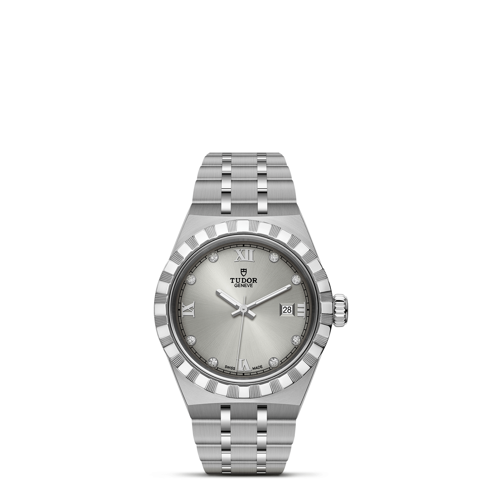 TUDOR Watch TUDOR Royal, 28mm Silver Dial, Stainless Steel Dial (M28300-0002)