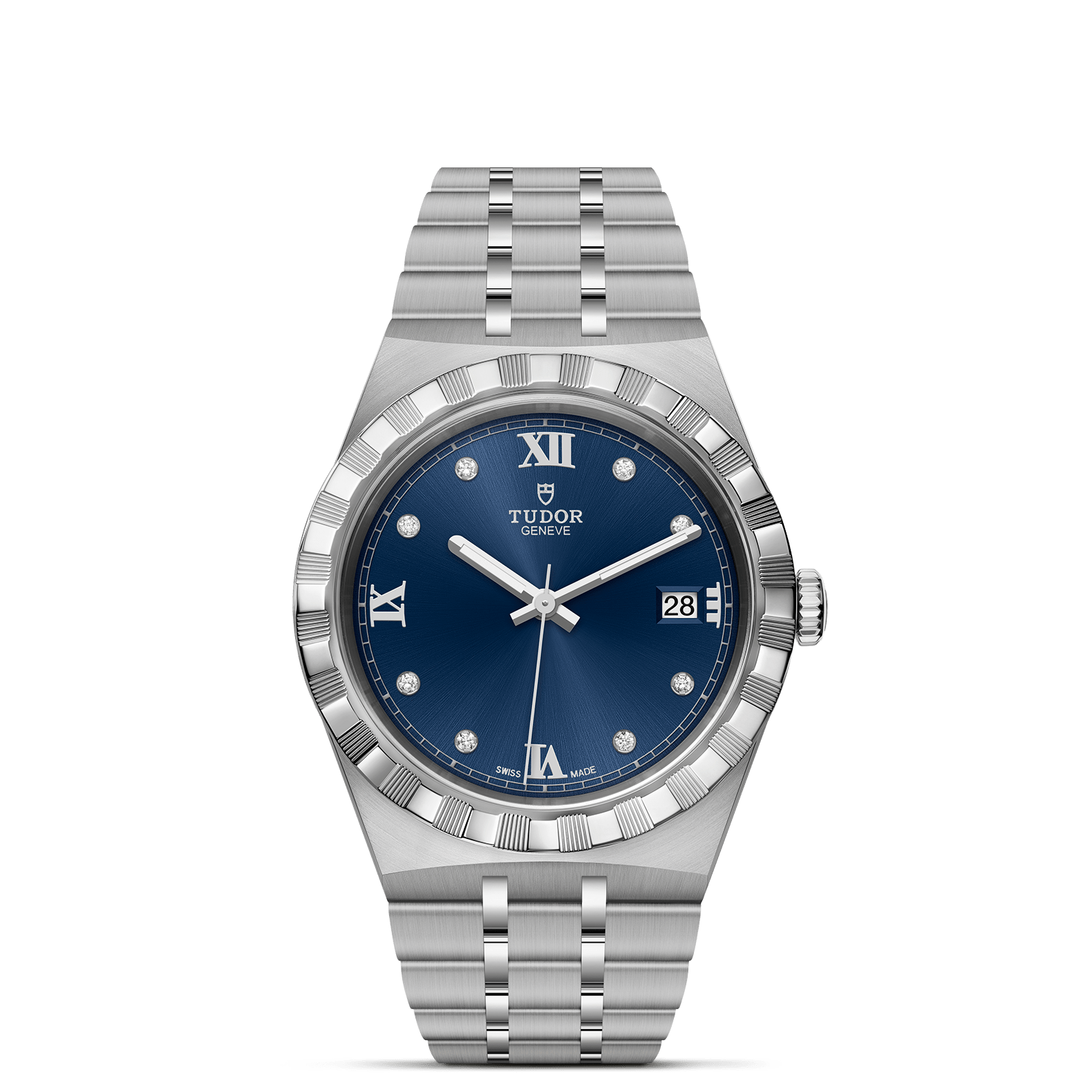 TUDOR Watch TUDOR Royal, 38mm Blue Diamond Set Dial, Steel Bracelet (M28500-0006)