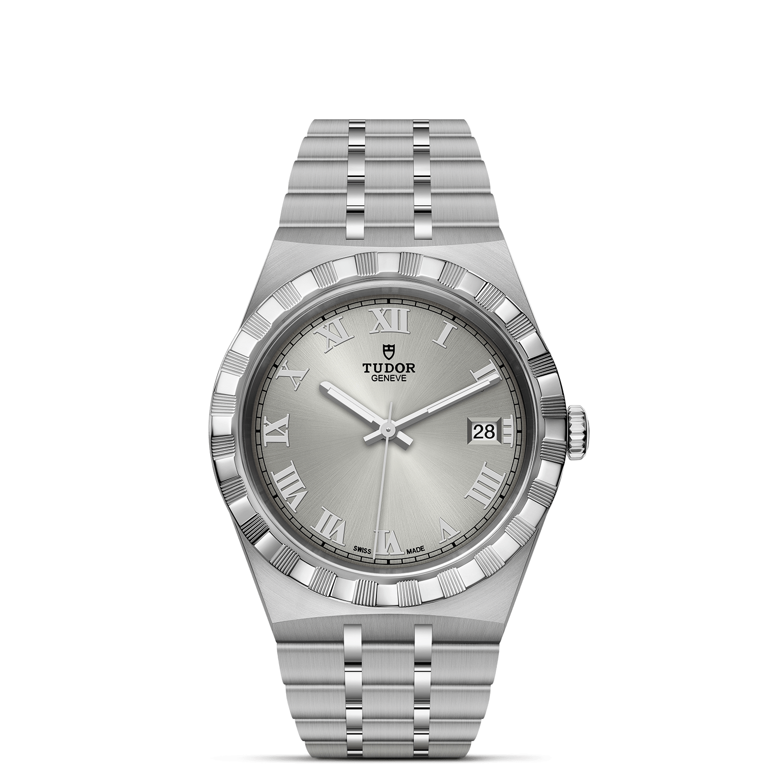 TUDOR Watch TUDOR Royal, 38mm Silver Sunray Dial, Stainless Steel Bracelet (M28500-0001)