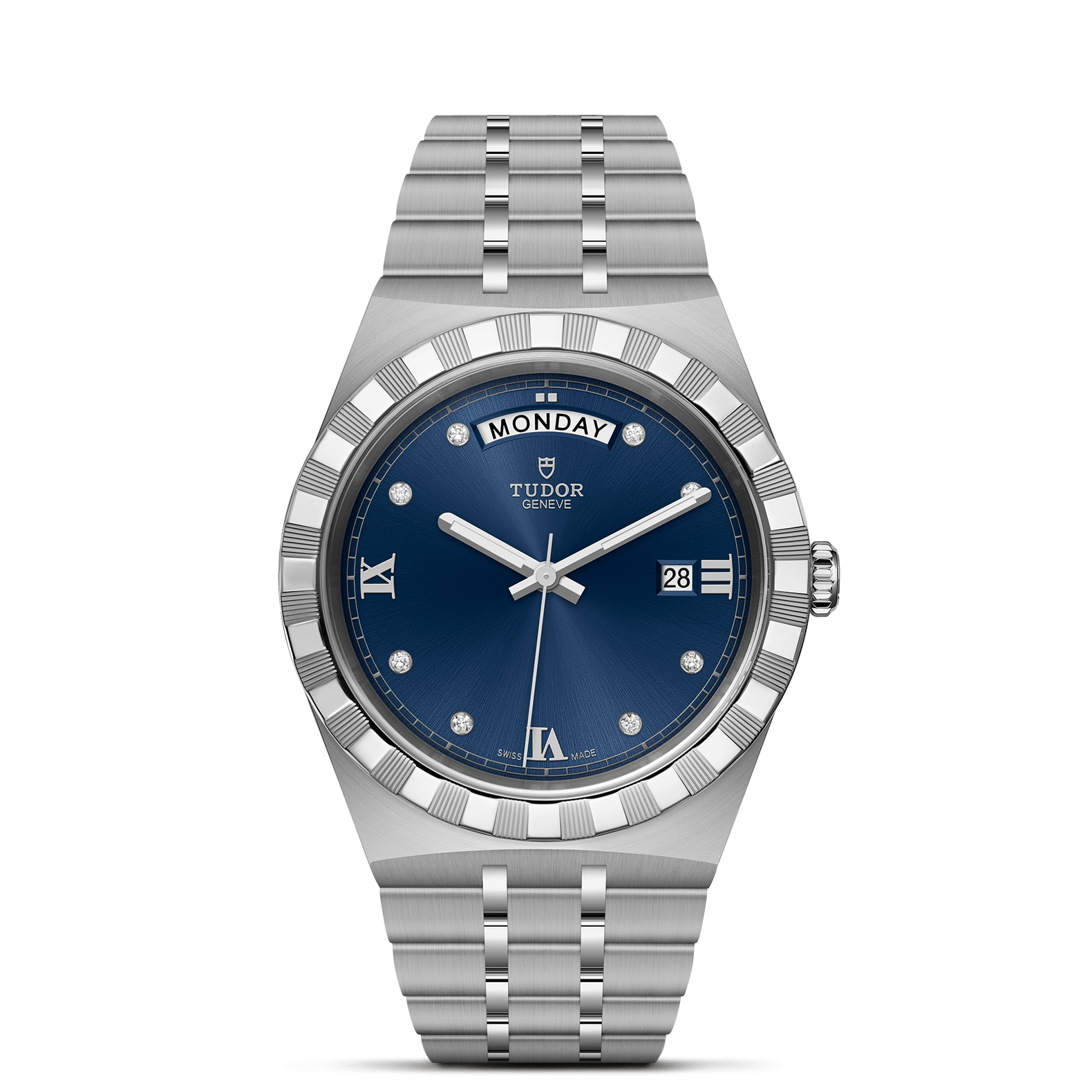 TUDOR Watch TUDOR Royal 41mm Blue Diamond Dial, Stainless Steel Bracelet (M28600-0006)