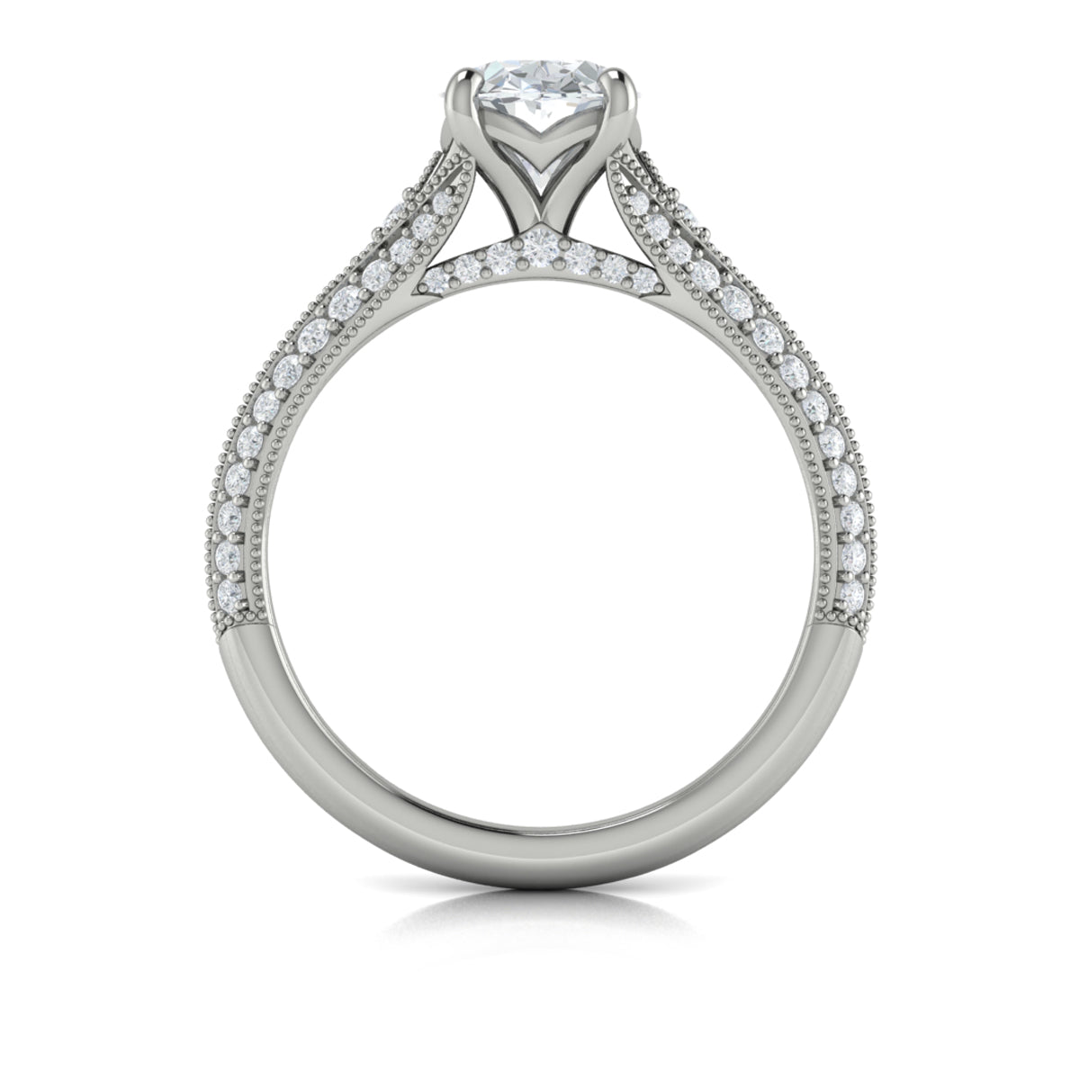 Vlora Engagement Ring Vlora 18k White Gold Oval Engagement Ring Style Mounting