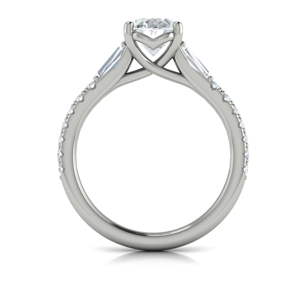Vlora Engagement Ring Vlora 18k White Gold Oval Engagement Ring Style Mounting