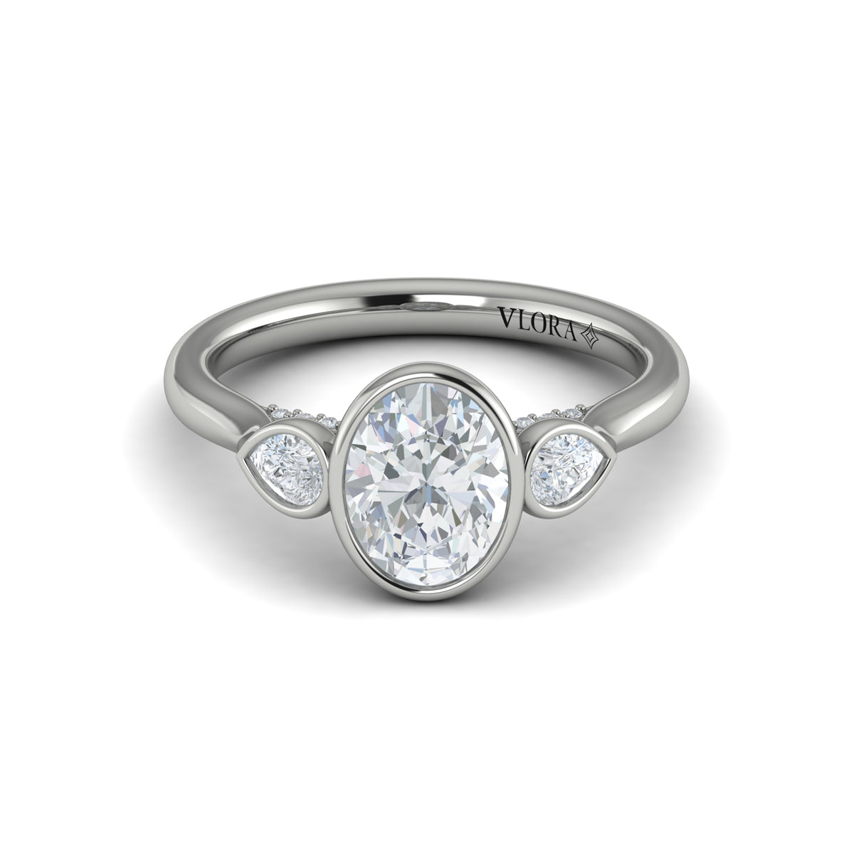 Vlora Engagement Ring Vlora 18k White Gold Round Engagement Ring Style Mounting