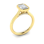 Vlora Engagement Ring Vlora 18k Yellow Gold Emerald Cut Engagement Ring Style Mounting