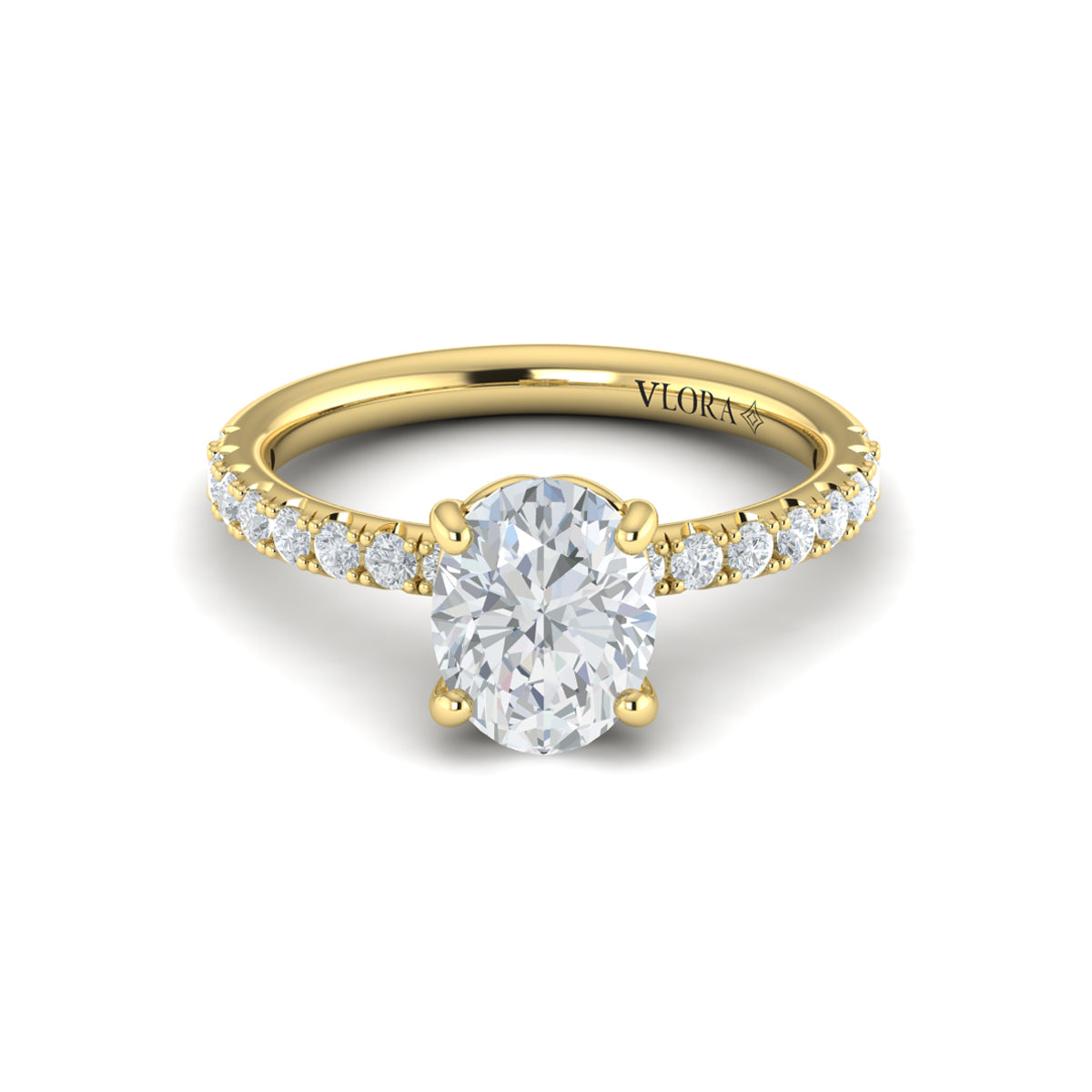 Vlora Engagement Ring Vlora 18k Yellow Gold Oval Engagement Ring Style Mounting