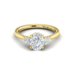 Vlora Engagement Ring Vlora 18k Yellow Gold Oval Three-Stone Engagement Ring Mounting