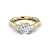 Vlora Engagement Ring Vlora 18k Yellow Gold Oval Three-Stone Engagement Ring Mounting