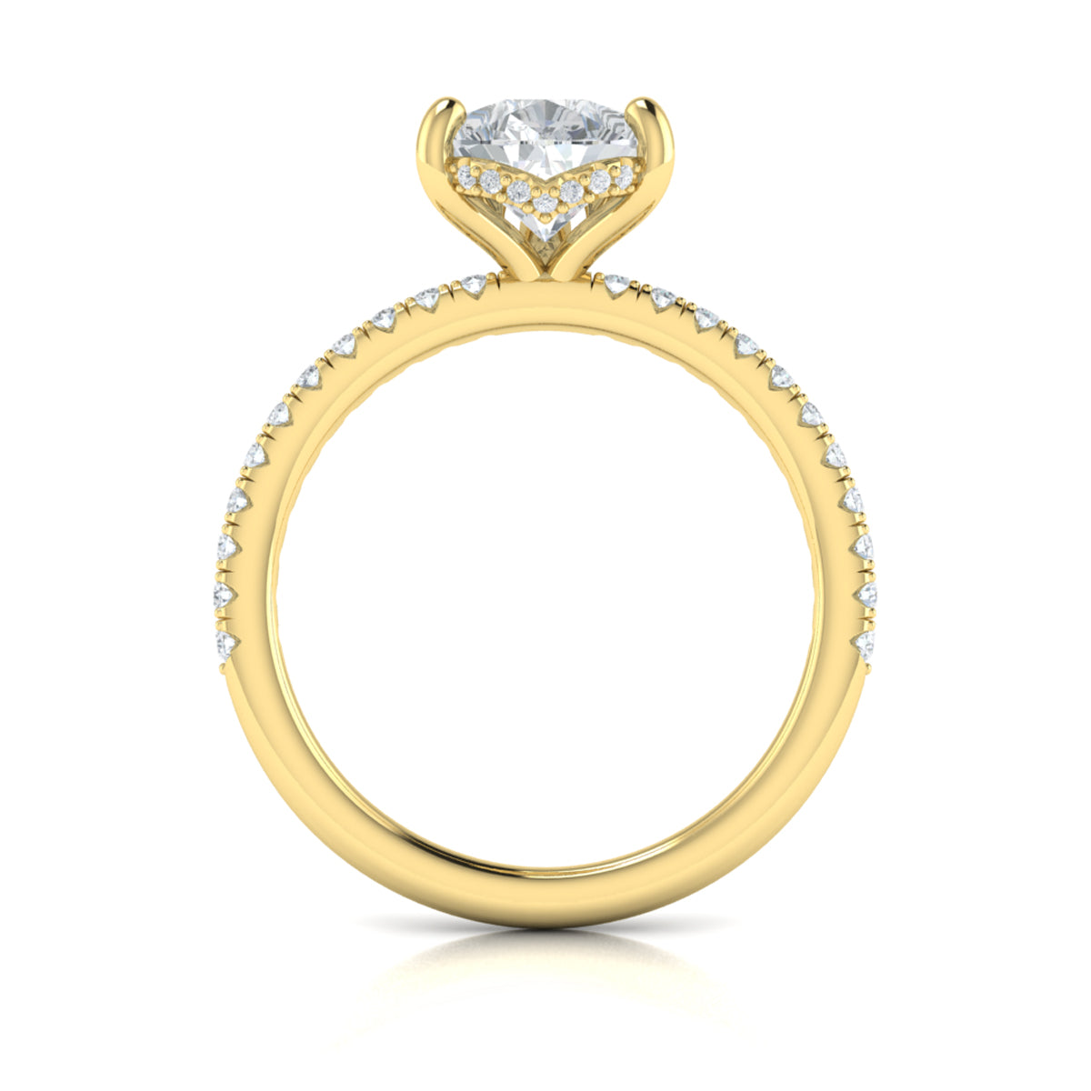Vlora Engagement Ring Vlora 18k Yellow Gold Pear Engagement Ring Style Mounting