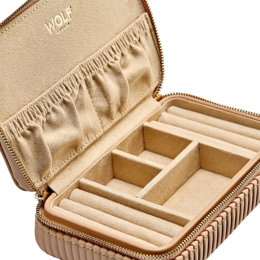 Wolf Designs WOLF Bella Zip Jewelry Case - Mocha