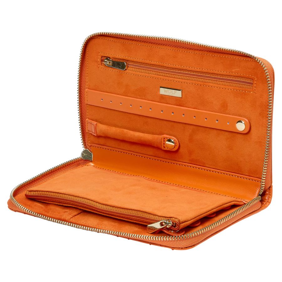Wolf Designs Jewelry Cases WOLF Maria Jewelry Portfolio - Tangerine