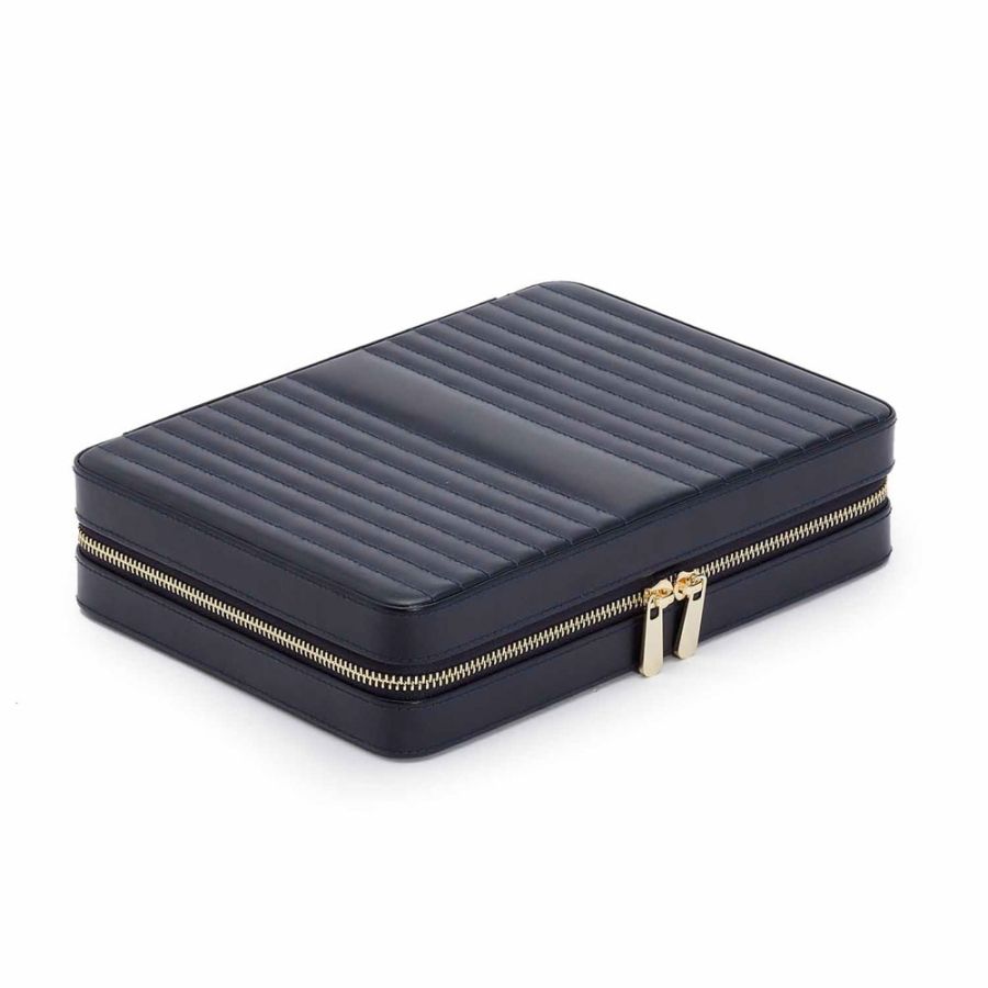 WOLF Maria Large Jewelry Zip Case - Navy – Springer's
