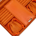 Wolf Designs WOLF Maria Large Jewelry Zip Case - Tangerine